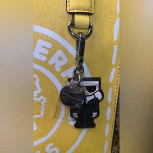 Karl Lagerfeld Yellow Tote with Black & White Character Charm
